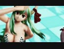 【東方MMD】 水着_慧音＆妹紅  『ロゼッタ』