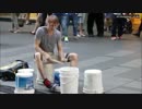 神業　バケツでドラムパフォーマンス