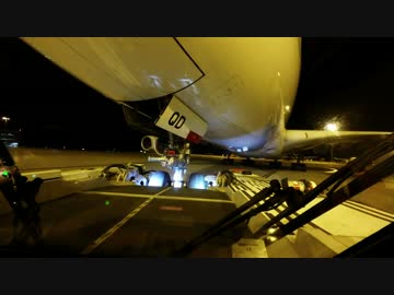 カンタス航空「A380-800」プッシュバック、トーイングカー視点映像