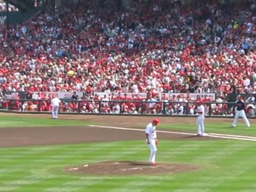 3/29 広島東洋カープ　黒田投球練習　黒田登場曲　B'z「ＲＥＤ」