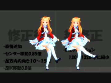 MMD男性向けモーションを女性向けに修正してみる