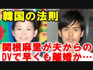 韓国の法則 関根麻里が夫からのDVで早くも離婚か….
