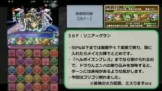 【パズドラ】LF覚醒パールで絶・無限回廊 クリア (20F～)