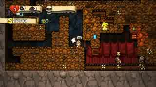 【Spelunky】初見と初心者の二人で協力(?)地下探索 1-2【Steam】