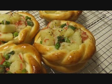 【492作】カニカマポテトパン作ってみた【パン作成】