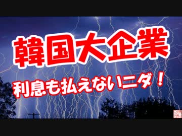 【韓国大企業】 利息も払えないニダ！