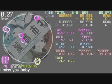 【maimai創作譜面】 I miss you baby/Wizard MASTER