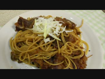 【和風パスタ】牛バラ肉のしぐれ煮風パスタ