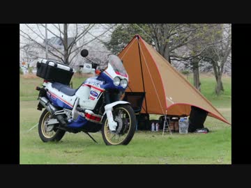 【バイク車載】春の琵琶湖でキャンプツーリング【ラジヘリ空撮】