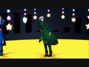 【MMD】踊りにキレがありすぎる花京院　まさかの３本【ジョジョ】
