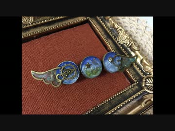 UVレジンで宇宙塗りの羽バレッタを作ってみる