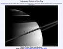 2015年 4月5日 ｢土星、テティス、環、そして影｣-Astronomy Picture of the Day