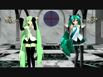 【MMD】 コウツキ式ミクとほしぼし式ミクでビバハピ