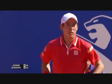 テニス 錦織圭vsガバシュビリ ATPバルセロナオープン2回戦(2015.4.21)