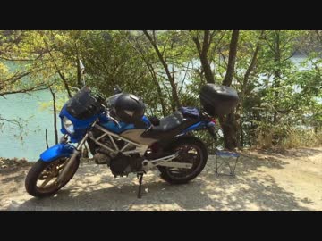 VTR250で鹿久居島ラーツー