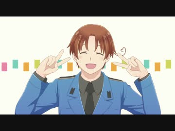 【APヘタリア】V (=ヮ=)νV＜にゃー【手描き】