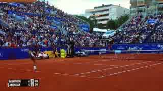 テニス錦織圭vsアンドゥハル　2015年バルセロナ決勝