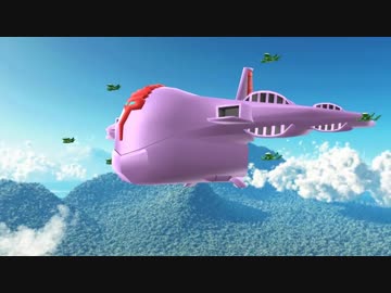 【MMD-OMF5】ガウ攻撃空母＆ドップ【MMDガンダム】