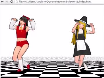 ブラウザ上でMMDを踊らせてみる その10 (JavaScript & WebGL)