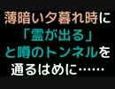 薄暗い夕暮れ時に「霊が出る」と噂のトンネルを通るはめに……【2ch】