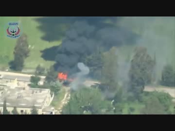 【シリア】政府軍BMPに対戦車ミサイル命中【み、見える】