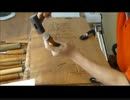 山号額　制作風景　（荒彫りから仕上げまで）