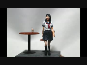 【JK】1/35女子高生を作ってみた。【模型】