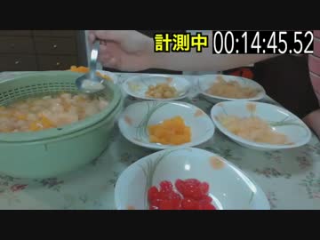3キロのフルーツ缶を開ける！