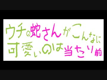 【ゆっくり】ウチの蛇さんがこんなに可愛いのは当たり前 その1