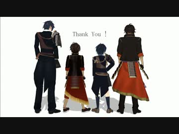 【MMD刀剣乱舞】 大小4振でドーナツホール　