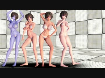 【MMD】唯依姫(ｼｮｰﾄﾍｱ)で『ドーナツホール』【モデル配布】