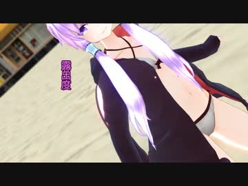 MMDでゆかりさん、30秒で、下着との違い。