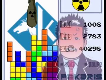 【初音ミク】カラシニコフがテトリスやりつつコサックダンス踊った