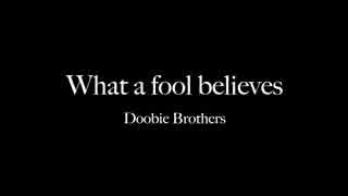 What a fool believes/Doobie Brothers ソロで弾いてみた