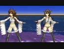 【艦これMMD】縞パン榛名と綿パン金剛で「Elect」