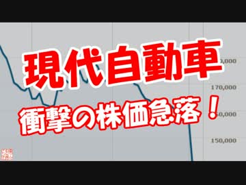 【現代自動車】 衝撃の株価急落！