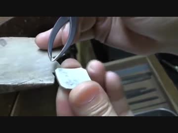 銀ボタン制作（八角形ボタン）