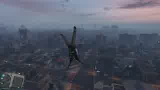 【PS4】GTA5 ハイドラの上に着地を試みた結果。
