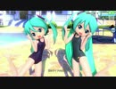 【PDA FT PV】サマーアイドル ミクダヨー ミク×リン スク水