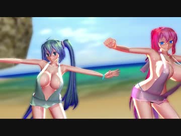 ハッピーシンセサイザー歌ってみた【MMD】初音ミク、巡音ルカ