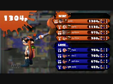 【スプラトゥーン】パブロでレギュラーマッチに挑戦Part4