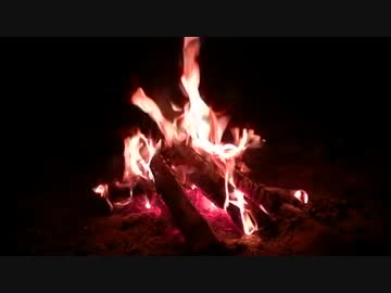 人間を癒す 1 Fゆらぎ 出まくりの焚火 炎のゆらめきと薪の爆ぜる音 虫の声に 落ち着く 音がたまらん の声集まる