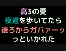 高3の夏、夜道を歩いてたら後ろからガバァーッといかれた【2ch】