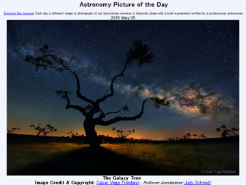 2015年 5月25日 ｢銀河の木｣-Astronomy Picture of the Day