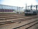 ホリデー快速鎌倉号から見た梶ヶ谷貨物ターミナル駅