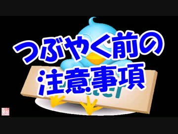 つぶやく前の注意事項