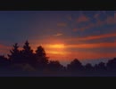 長野へ行こう。…帰宅後、夕方の空を『描いてみた』