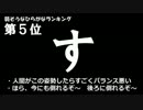 「弱そう（よわそう）なひらがな」ランキング！