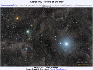 2015年 6月2日 ｢ポラリスとラヴジョイ彗星｣-Astronomy Picture of the Day