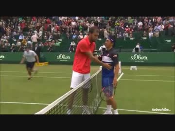 テニス 錦織圭vsヤノビッチ ゲリー・ウェバー・オープン準々決勝(2015.6.19)